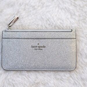 Kate Spade Silver Glitter Cardholder